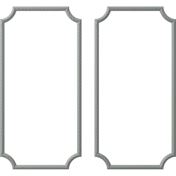 Ekena Millwork 31"W x 62"H Reeded Acanthus Leaf Panel Moulding Kit (Double Panel)