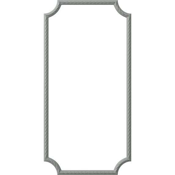 Ekena Millwork 31"W x 62"H Reeded Acanthus Leaf Panel Moulding Kit (Single Panel)