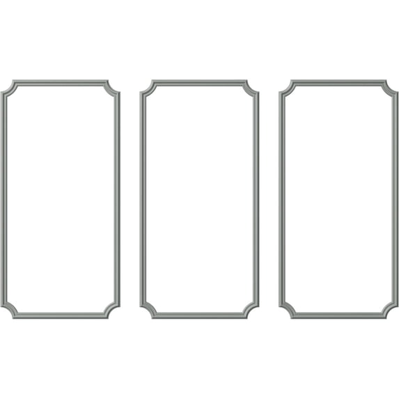 Ekena Millwork 31"W x 62"H Seville Panel Moulding Kit (Triple Panel)