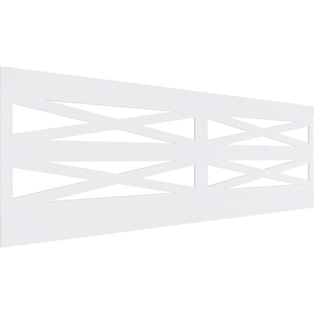 Ekena Millwork 32"H x 94 1/2"W Farmhouse Fence PVC Wainscot Paneling Kit