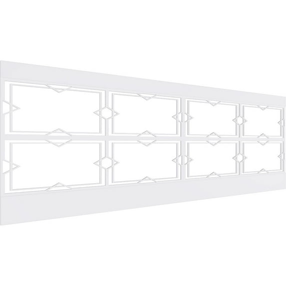 Ekena Millwork 32"H x 94 1/2"W Fleming PVC Wainscot Paneling Kit