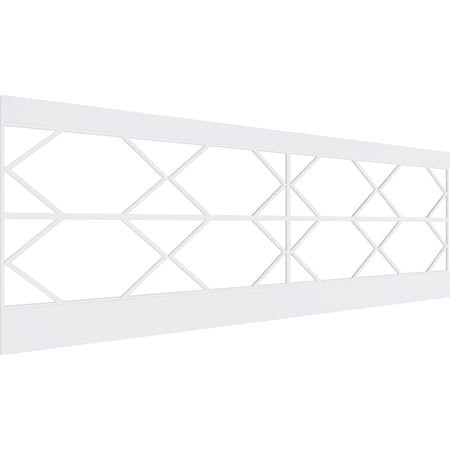 Ekena Millwork 32"H x 94 1/2"W Fraser PVC Wainscot Paneling Kit