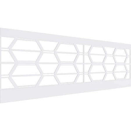 Ekena Millwork 32"H x 94 1/2"W Greeley PVC Wainscot Paneling Kit