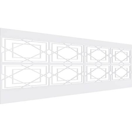 Ekena Millwork 32"H x 94 1/2"W Lakewood PVC Wainscot Paneling Kit