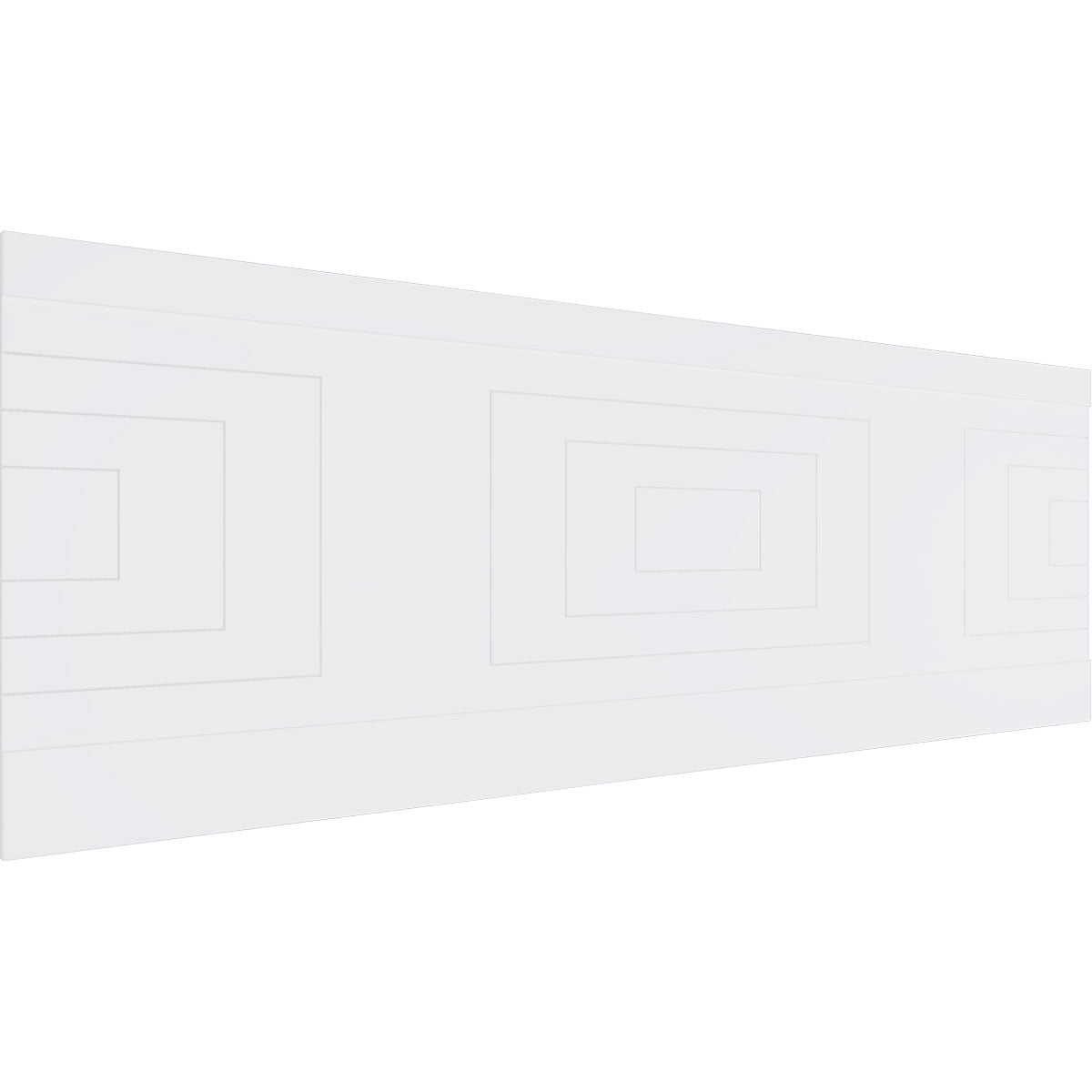 White Smooth PVC Mid Century Modern Wainscot Paneling Kit