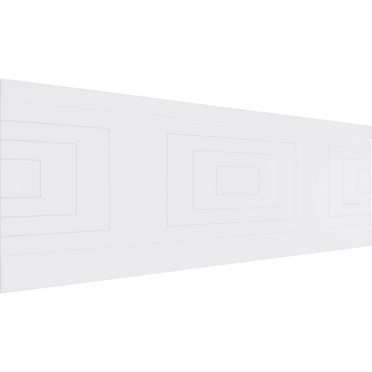 Ekena Millwork 32"H x 94 1/2"W Mid Century Modern PVC Wainscot Paneling Kit