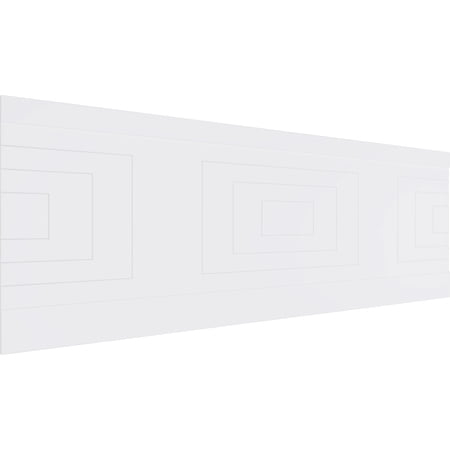 Ekena Millwork 32"H x 94 1/2"W Mid Century Modern PVC Wainscot Paneling Kit