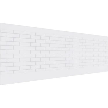 Ekena Millwork 32"H x 94 1/2"W Subway Brick PVC Wainscot Paneling Kit