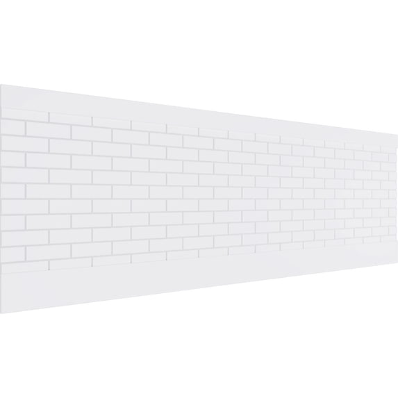 Ekena Millwork 32"H x 94 1/2"W Subway Brick PVC Wainscot Paneling Kit