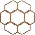 thumbnail image 1 of Ekena Millwork 32"OD x 11 1/4"ID x 3/8"T Florin Wood Fretwork Pierced Ceiling Medallion, Walnut, 1 of 3