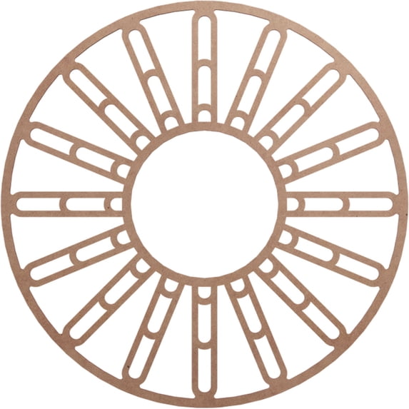 Ekena Millwork 32"OD x 11 5/8"ID x 3/8"T Hale Wood Fretwork Pierced Ceiling Medallion, Wood