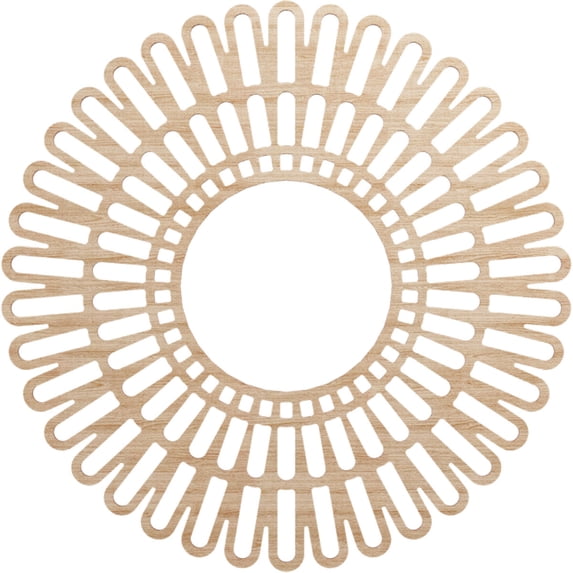 Ekena Millwork 32"OD x 11 7/8"ID x 1/4"T Cornelius Wood Fretwork Pierced Ceiling Medallion, Alder