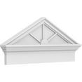 thumbnail image 1 of Ekena Millwork 32"W x 14-7/8"H x 2-3/4"P (Pitch 6/12) Peaked Cap 3 Spoke Architectural Grade PVC Combination Pediment, 1 of 8