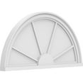 thumbnail image 1 of Ekena Millwork 32"W x 16"H x 2"P Half Round 4 Spoke Architectural Grade PVC Pediment, 1 of 7