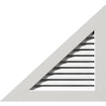 thumbnail image 1 of Ekena Millwork 32"W x 21 1/4"H Right Triangle Gable Vent - Left Side (41 3/4"W x 27 3/4"H Frame Size) 8/12 Pitch Functional, PVC Gable Vent with 1" x 4" Flat Trim Frame, 1 of 14
