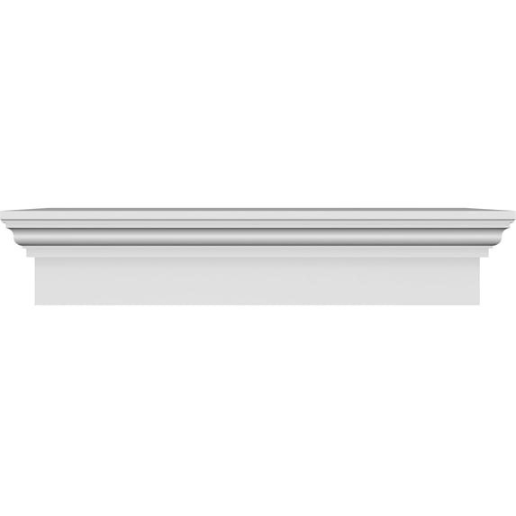 Ekena Millwork 33" Bottom Width x 39.25" Top Width x 9"H x 1"P Traditional Crosshead