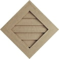 thumbnail image 1 of Ekena Millwork 33"W x 33"H Timberthane Rough Cedar Diamond Faux Wood Non-Functional Gable Vent, Primed Tan, 1 of 5