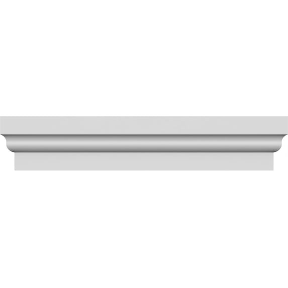 Ekena Millwork 34" Bottom Width x 36 1/2" Top Width x 5 1/2"H x 1 3/4"P Stockton Crosshead