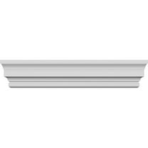 Ekena Millwork 34" Bottom Width x 37 3/4" Top Width x 7 1/8"H x 5/8"P Stockport Crosshead