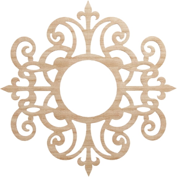 Ekena Millwork 34"OD x 11"ID x 3/8"T Dijon Wood Fretwork Pierced Ceiling Medallion, Alder