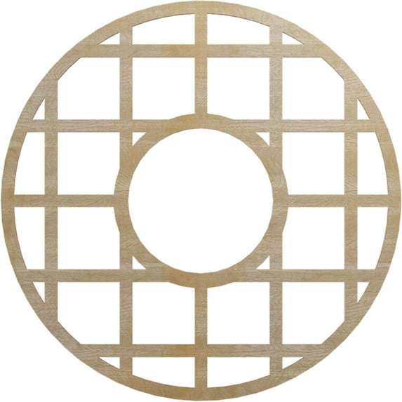Ekena Millwork 34"OD x 12 3/8"ID x 3/8"T O'Neal Wood Fretwork Pierced Ceiling Medallion, Birch