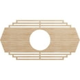 thumbnail image 1 of Ekena Millwork 34"W x 17"H x 9"ID x 1/4"T Chrysler Wood Fretwork Pierced Ceiling Medallion, Alder, 1 of 3