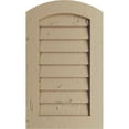 thumbnail image 1 of Ekena Millwork 34"W x 33"H Timberthane Knotty Pine Arch Top Faux Wood Non-Functional Gable Vent, Primed Tan, 1 of 5