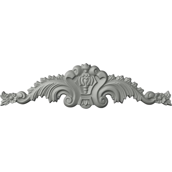 Ekena Millwork 36 3/4"W x 9 3/4"H x 1 3/8"P Large Scroll Center with Scrolls