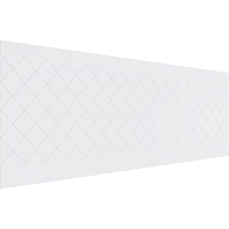 Ekena Millwork 36"H x 94 1/2"W Checkerboard PVC Wainscot Paneling Kit