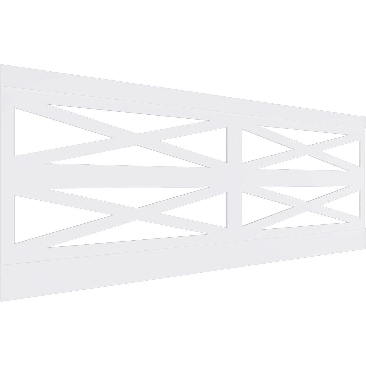 Ekena Millwork 36"H x 94 1/2"W Farmhouse Fence PVC Wainscot Paneling Kit