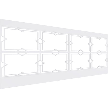 Ekena Millwork 36"H x 94 1/2"W Fleming PVC Wainscot Paneling Kit