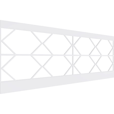 Ekena Millwork 36"H x 94 1/2"W Fraser PVC Wainscot Paneling Kit