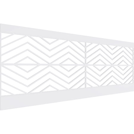 Ekena Millwork 36"H x 94 1/2"W Genoa PVC Wainscot Paneling Kit