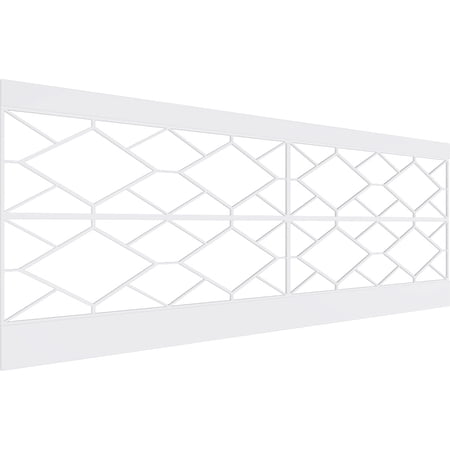 Ekena Millwork 36"H x 94 1/2"W Hudson PVC Wainscot Paneling Kit