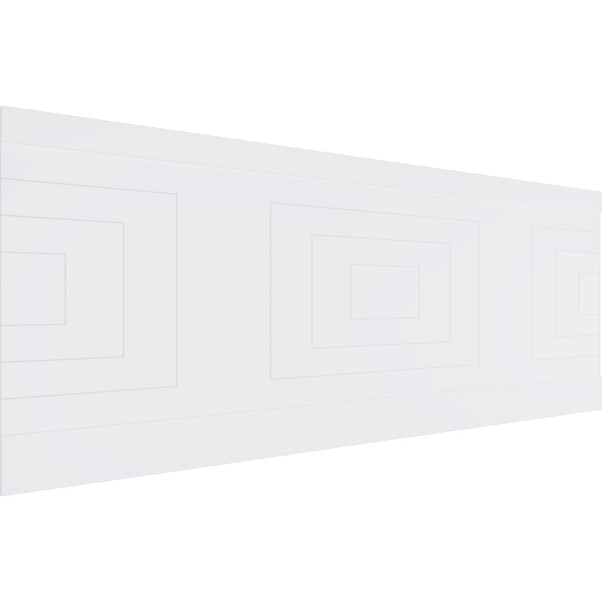 Ekena Millwork 36"H x 94 1/2"W Mid Century Modern PVC Wainscot Paneling Kit