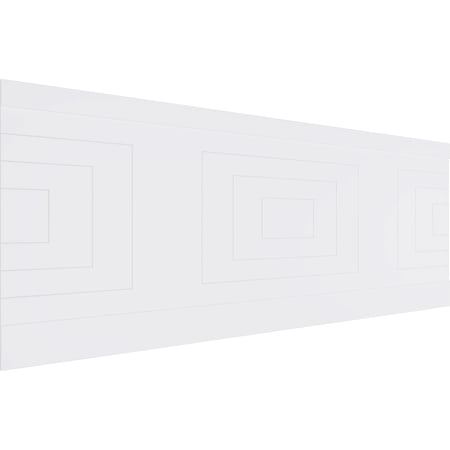 Ekena Millwork 36"H x 94 1/2"W Mid Century Modern PVC Wainscot Paneling Kit