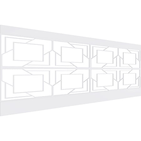 Ekena Millwork 36"H x 94 1/2"W Monument PVC Wainscot Paneling Kit