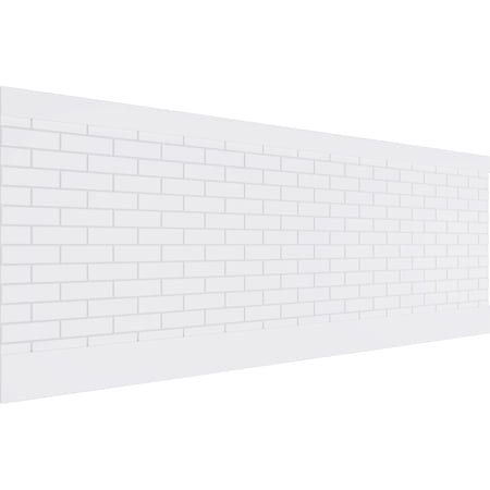 Ekena Millwork 36"H x 94 1/2"W Subway Brick PVC Wainscot Paneling Kit
