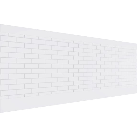 Ekena Millwork 36"H x 94 1/2"W Subway Brick PVC Wainscot Paneling Kit