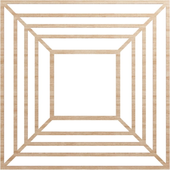 Ekena Millwork 36"OD x 13 1/4"ID x 3/8"T Raven Wood Fretwork Pierced Ceiling Medallion, Alder