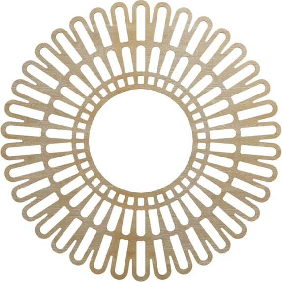 Ekena Millwork 36"OD x 13 3/8"ID x 1/4"T Cornelius Wood Fretwork Pierced Ceiling Medallion, Hickory