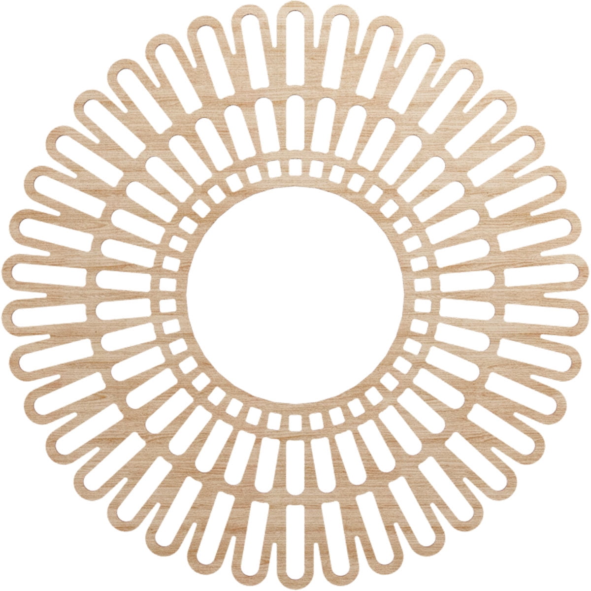 Ekena Millwork 36"OD x 13 3/8"ID x 3/8"T Cornelius Wood Fretwork Pierced Ceiling Medallion, Alder