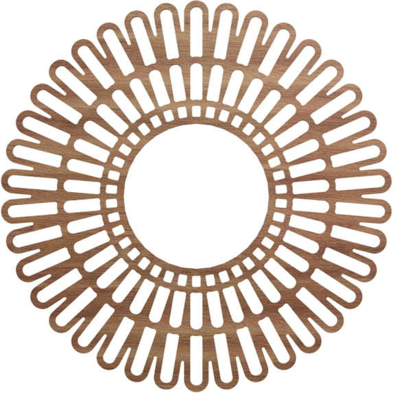 Ekena Millwork 36"OD x 13 3/8"ID x 3/8"T Cornelius Wood Fretwork Pierced Ceiling Medallion, Walnut