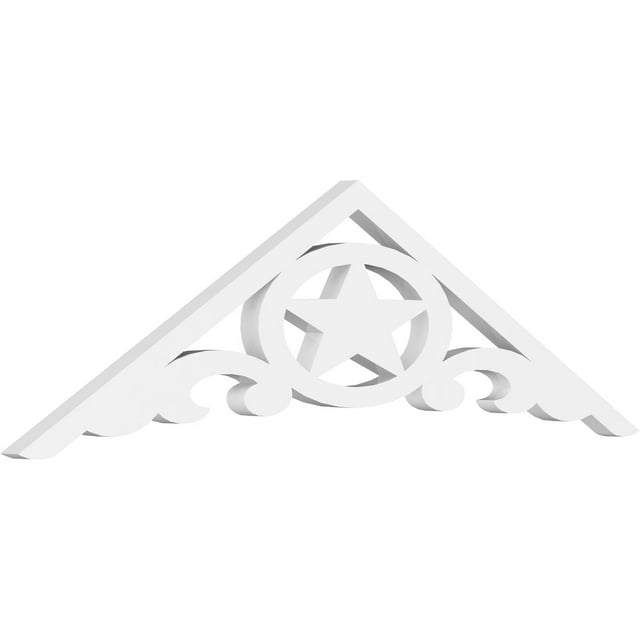 Ekena Millwork 36"W x 10 1/2"H x 1"P (7/12) Pitch Austin Architectural Grade PVC Gable Pediment