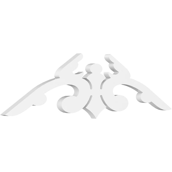 Ekena Millwork 36"W x 10 1/2"H x 1"P (7/12) Pitch Milton Architectural Grade PVC Gable Pediment