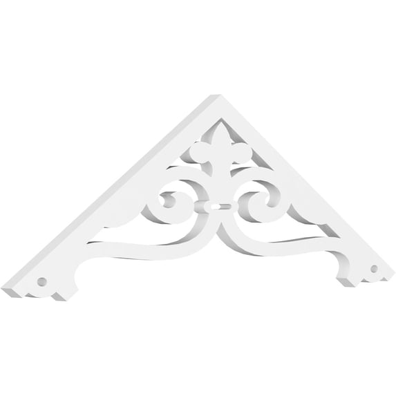 Ekena Millwork 36"W x 12"H x 1"P (8/12) Pitch Finley Architectural Grade PVC Gable Pediment