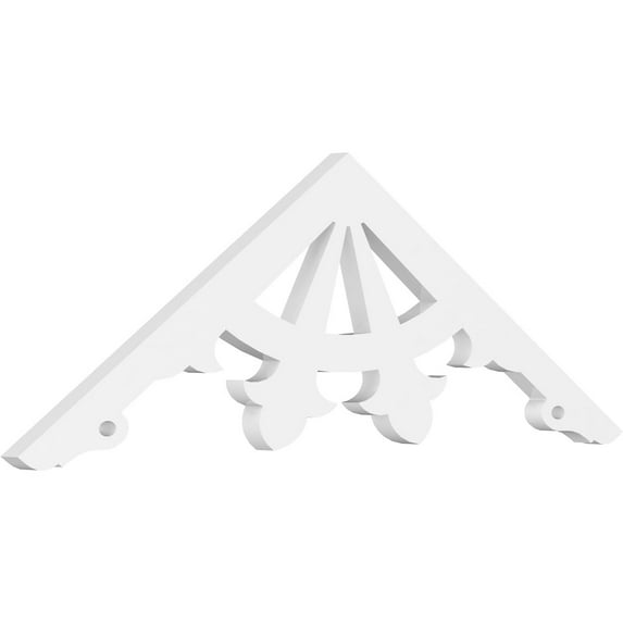 Ekena Millwork 36"W x 12"H x 1"P (8/12) Pitch Riley Architectural Grade PVC Gable Pediment