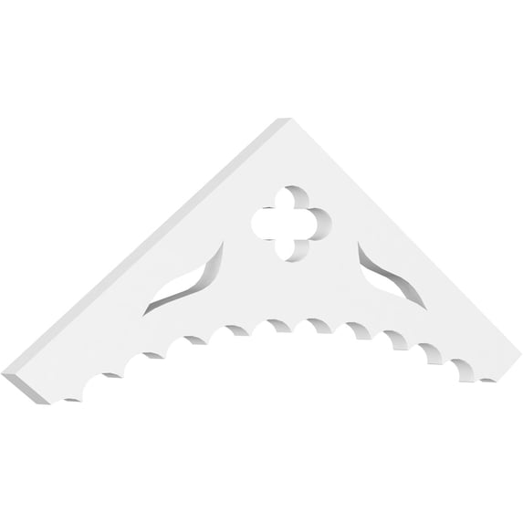 Ekena Millwork 36"W x 12"H x 1"P (8/12) Pitch Wellington Architectural Grade PVC Gable Pediment