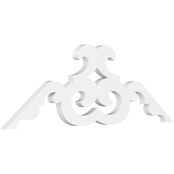 Ekena Millwork 36"W x 13 1/2"H x 1"P (9/12) Pitch Benson Architectural Grade PVC Gable Pediment