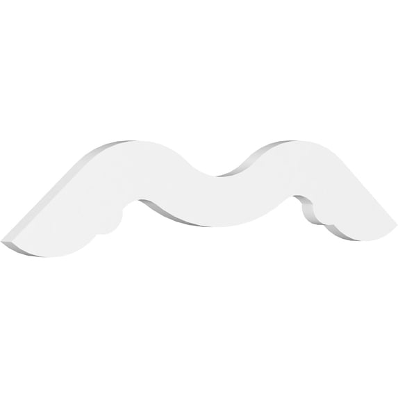 Ekena Millwork 36"W x 13 1/2"H x 1"P (9/12) Pitch Midway Architectural Grade PVC Gable Pediment